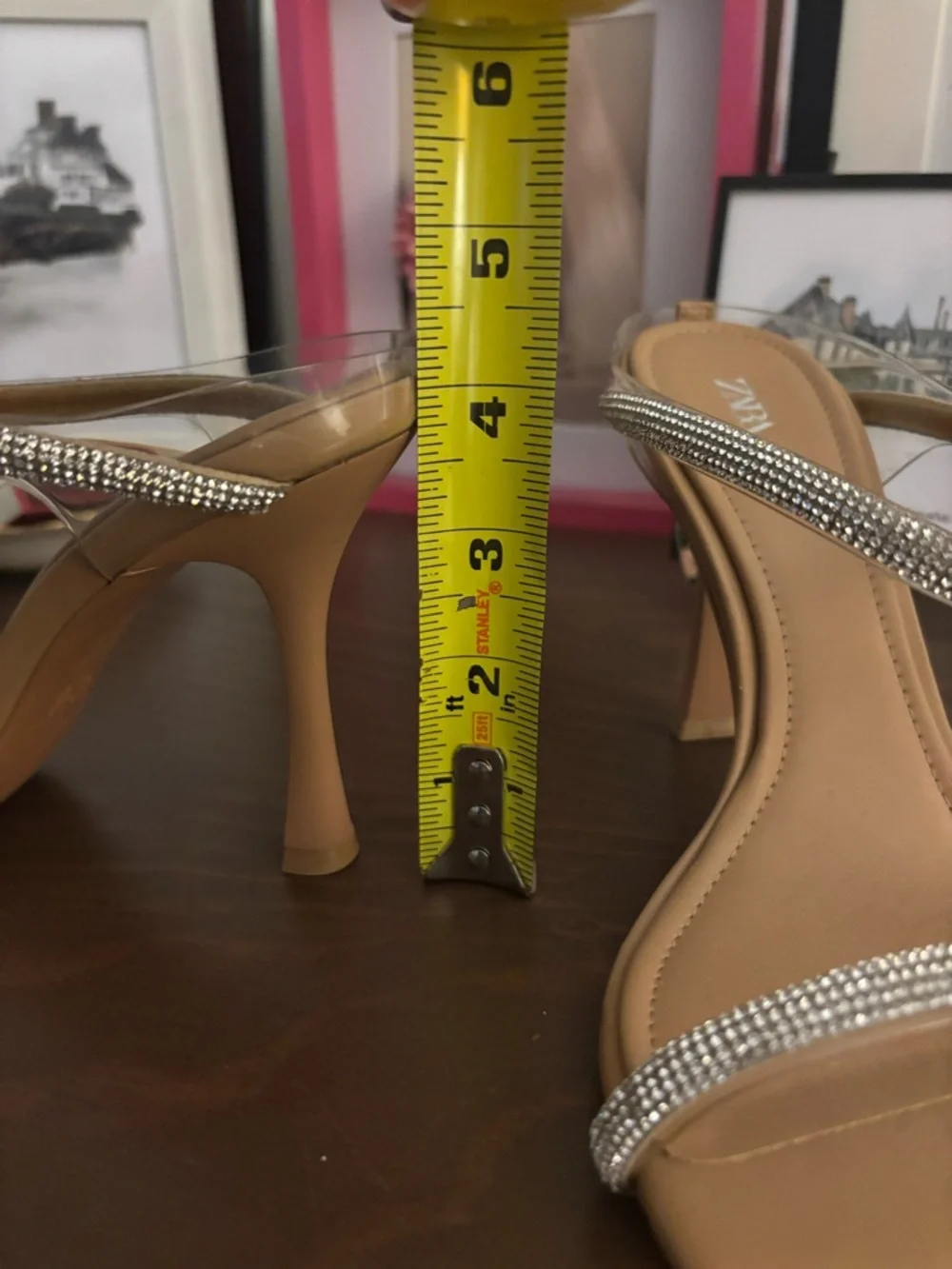 Never worn Zara stiletto sandal with sparkly straps - Picture 4 of 4